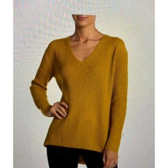 Madewell Sweaters - Madewell Yellow Wool Blend Knit Sweater Size Small V-neck